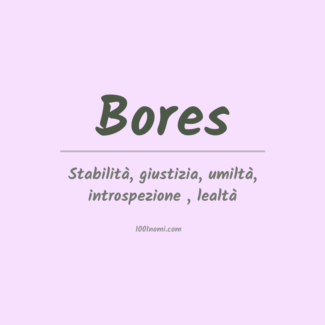 Significato del nome Bores