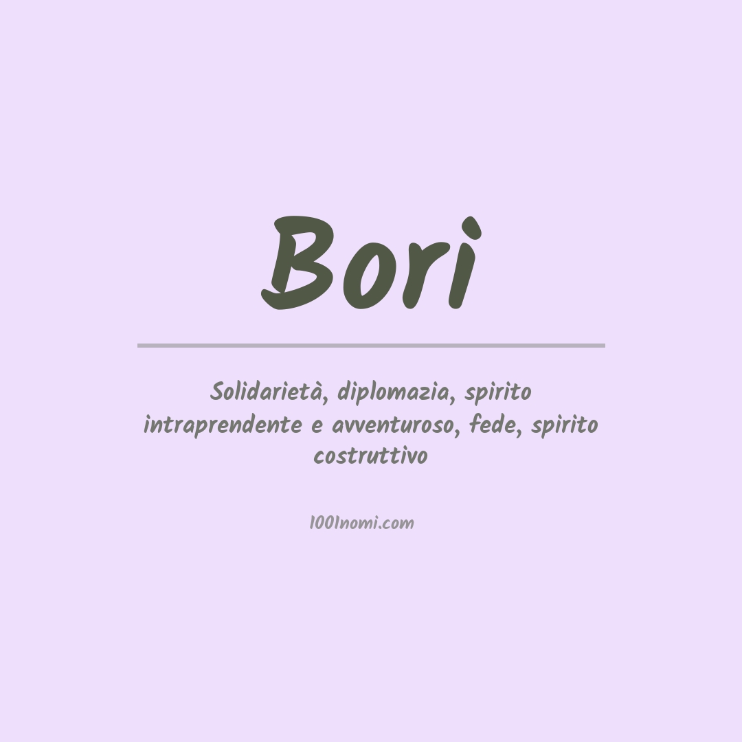 Significato del nome Bori