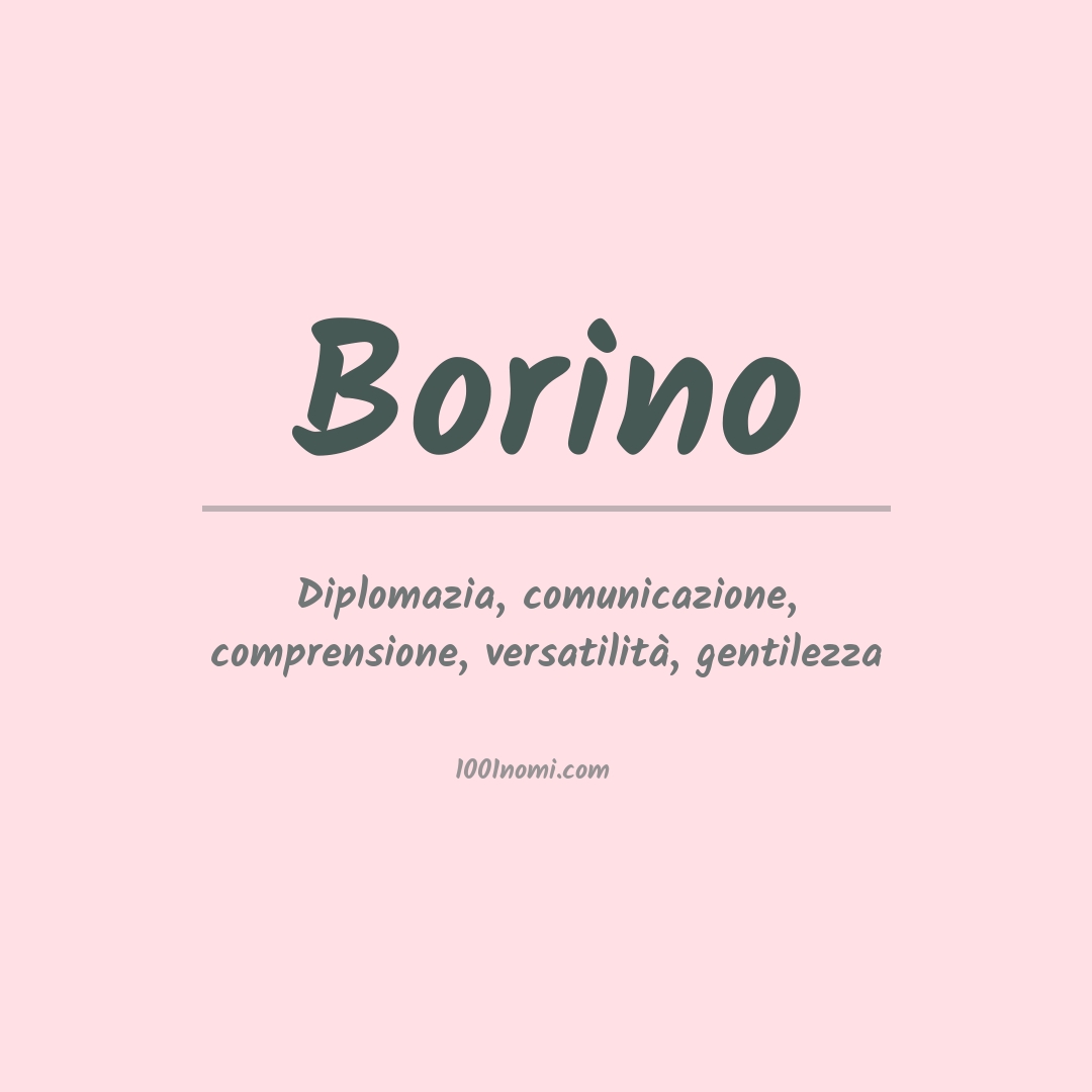 Significato del nome Borino