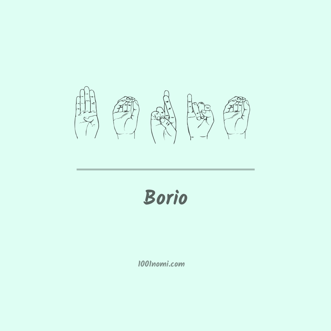 Borio nella lingua dei segni