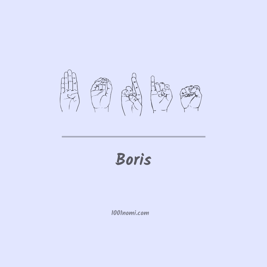Boris nella lingua dei segni