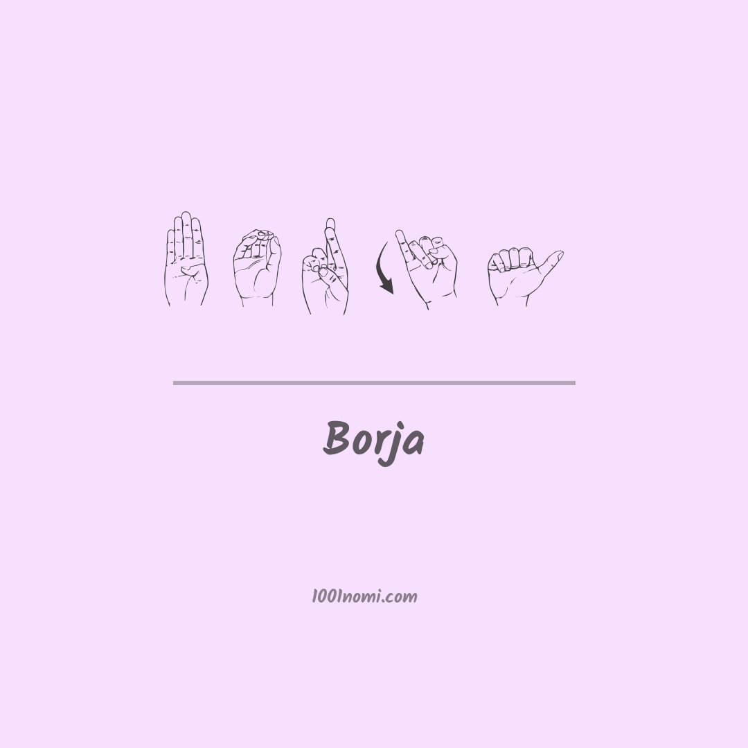 Borja nella lingua dei segni