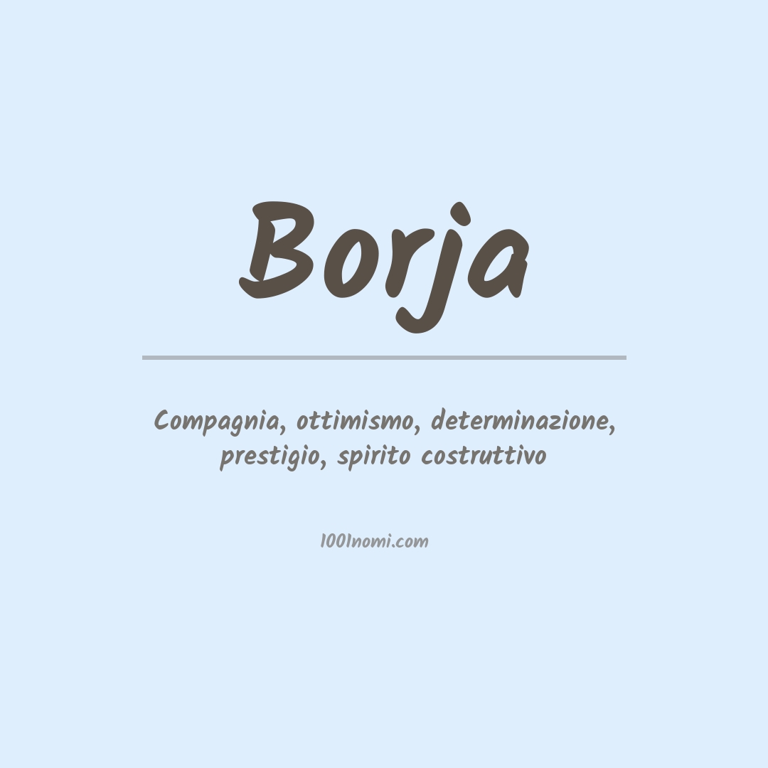 Significato del nome Borja
