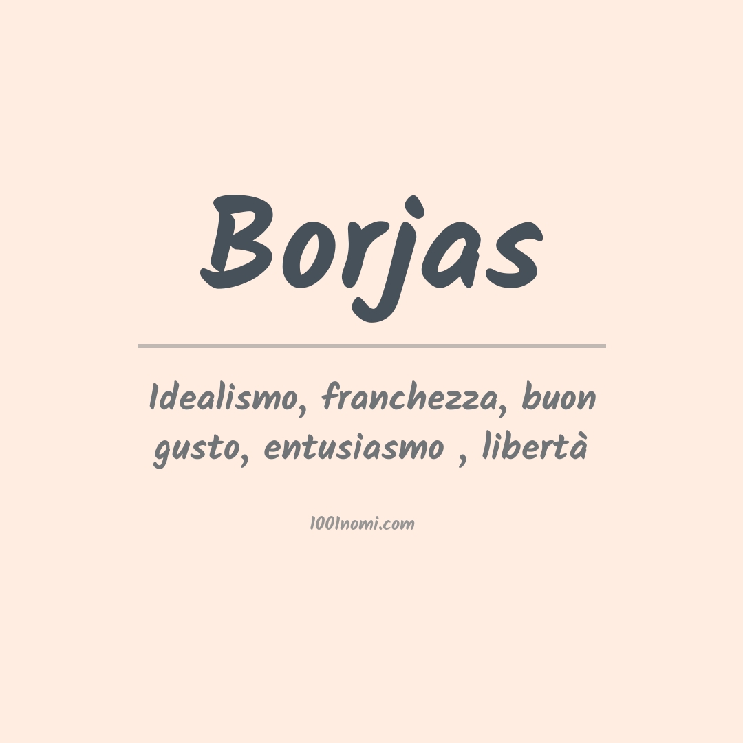 Significato del nome Borjas