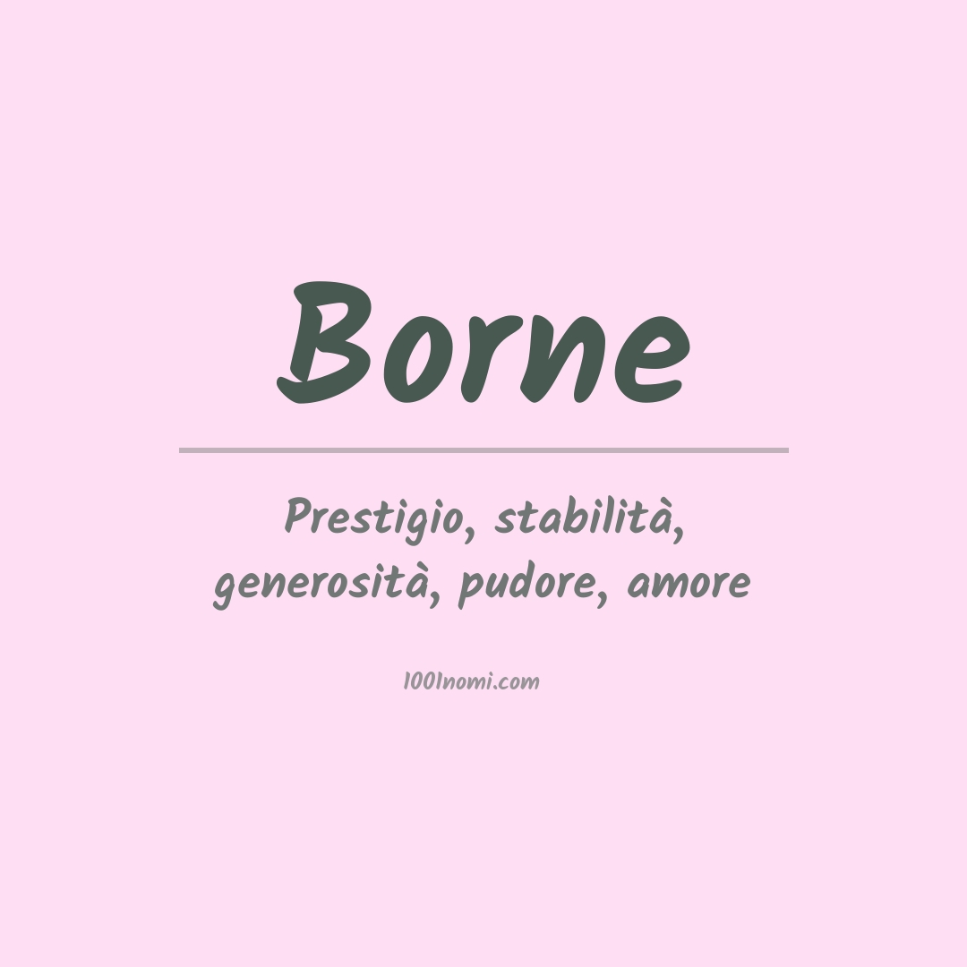 Significato del nome Borne