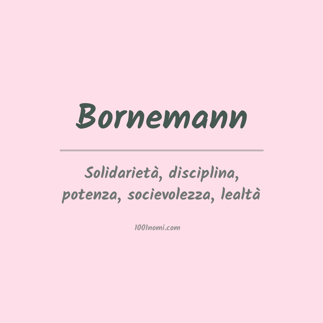 Significato del nome Bornemann