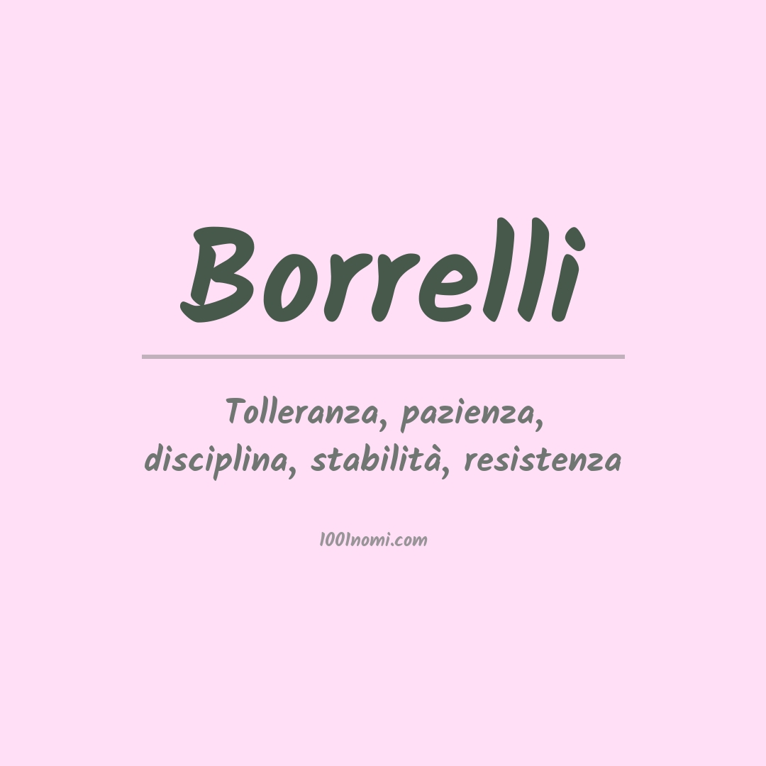 Significato del nome Borrelli