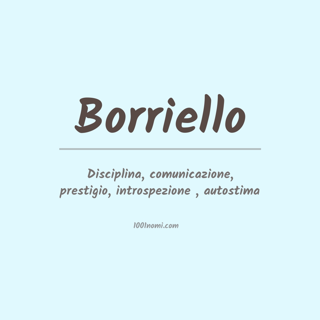 Significato del nome Borriello