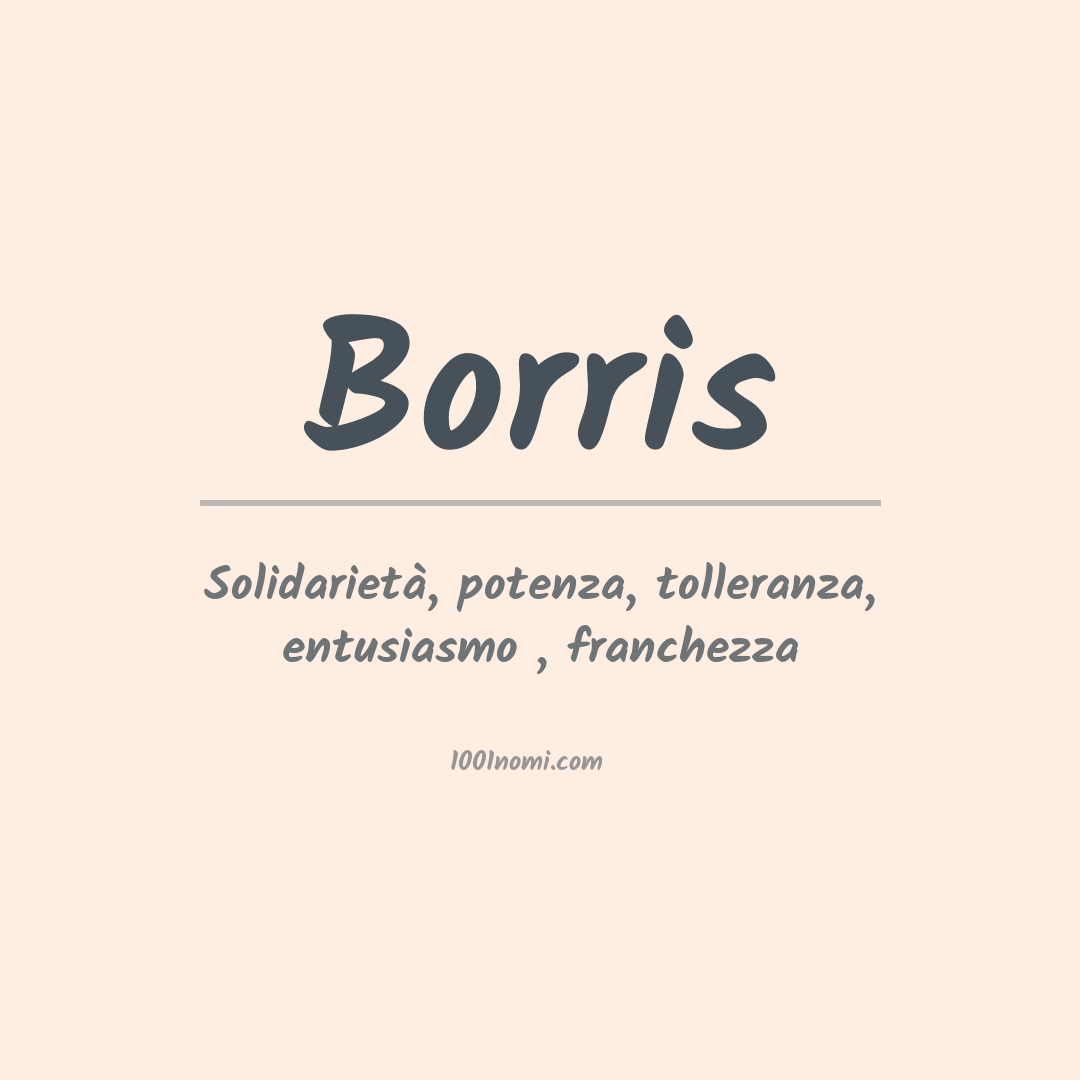 Significato del nome Borris