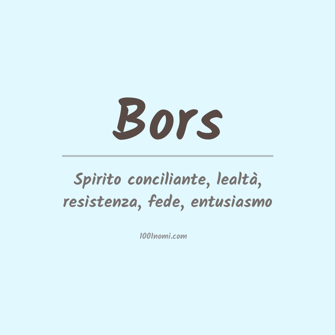 Significato del nome Bors