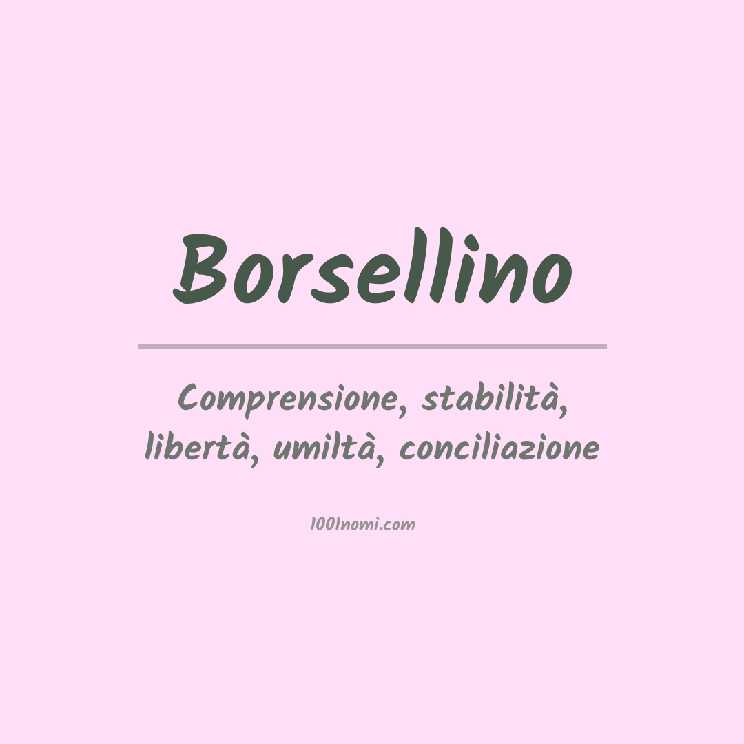 Significato del nome Borsellino