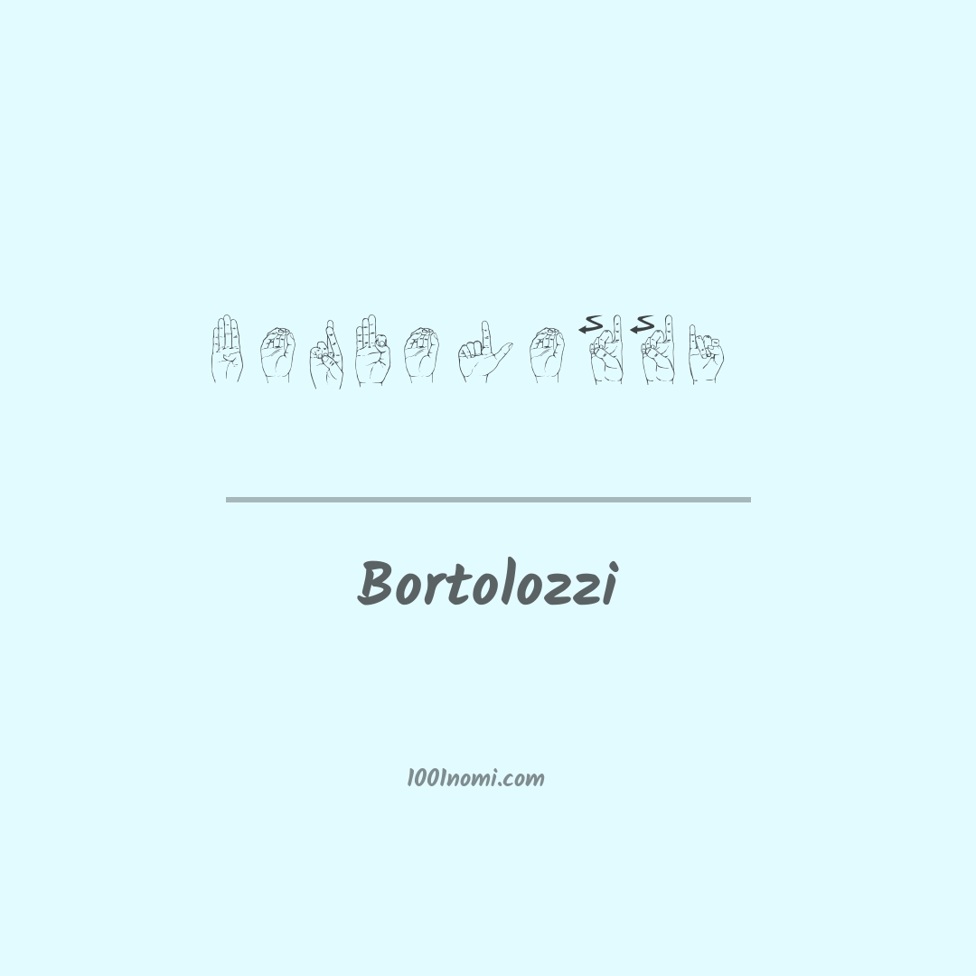 Bortolozzi nella lingua dei segni