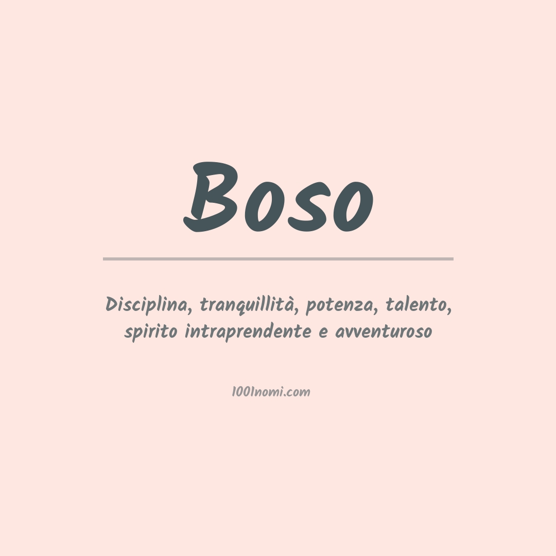 Significato del nome Boso