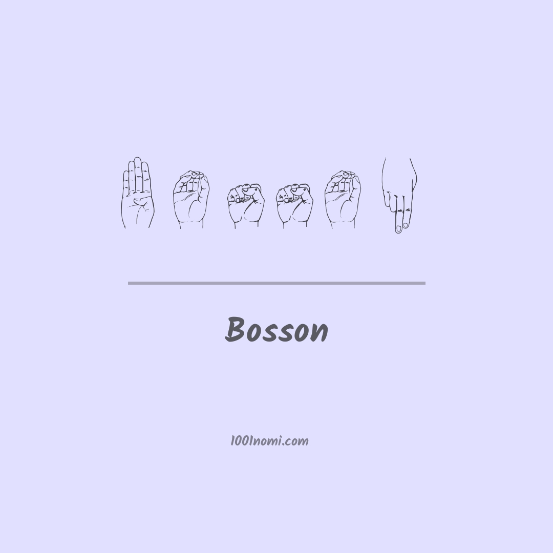 Bosson nella lingua dei segni