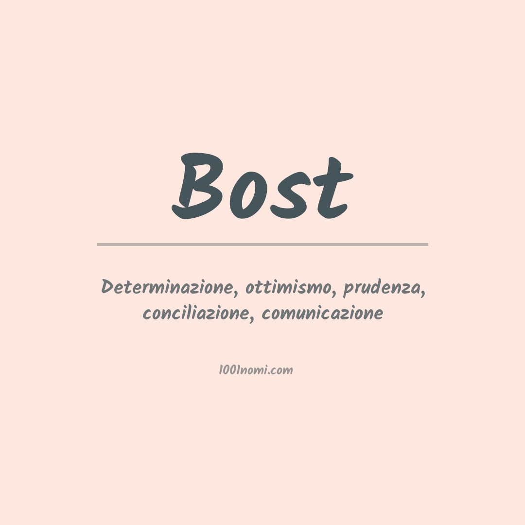 Significato del nome Bost