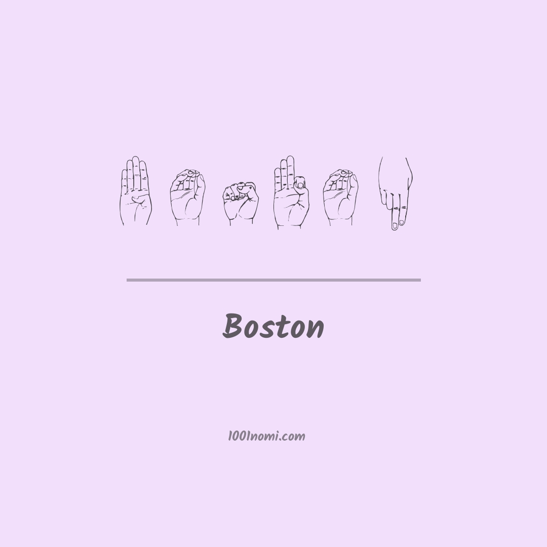 Boston nella lingua dei segni