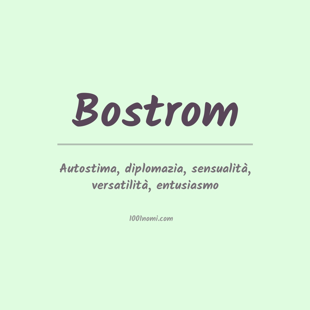 Significato del nome Bostrom