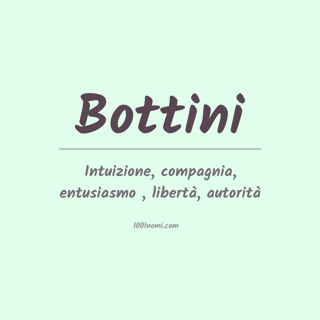 Significato del nome Bottini