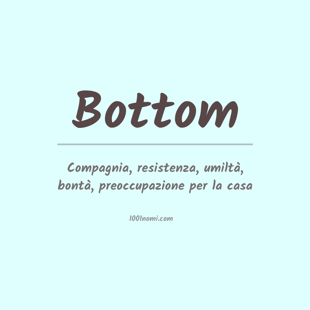 Significato del nome Bottom