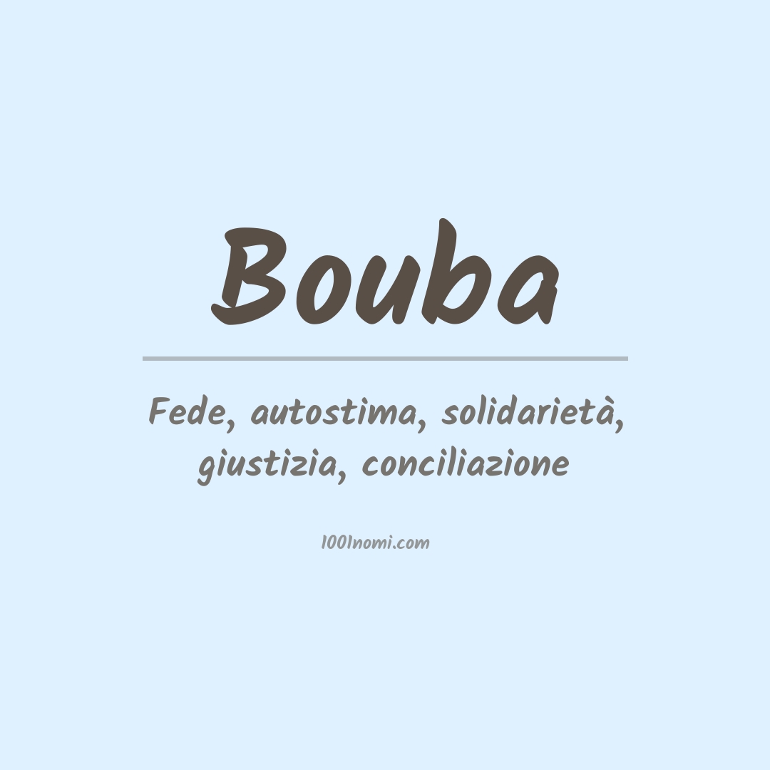 Significato del nome Bouba