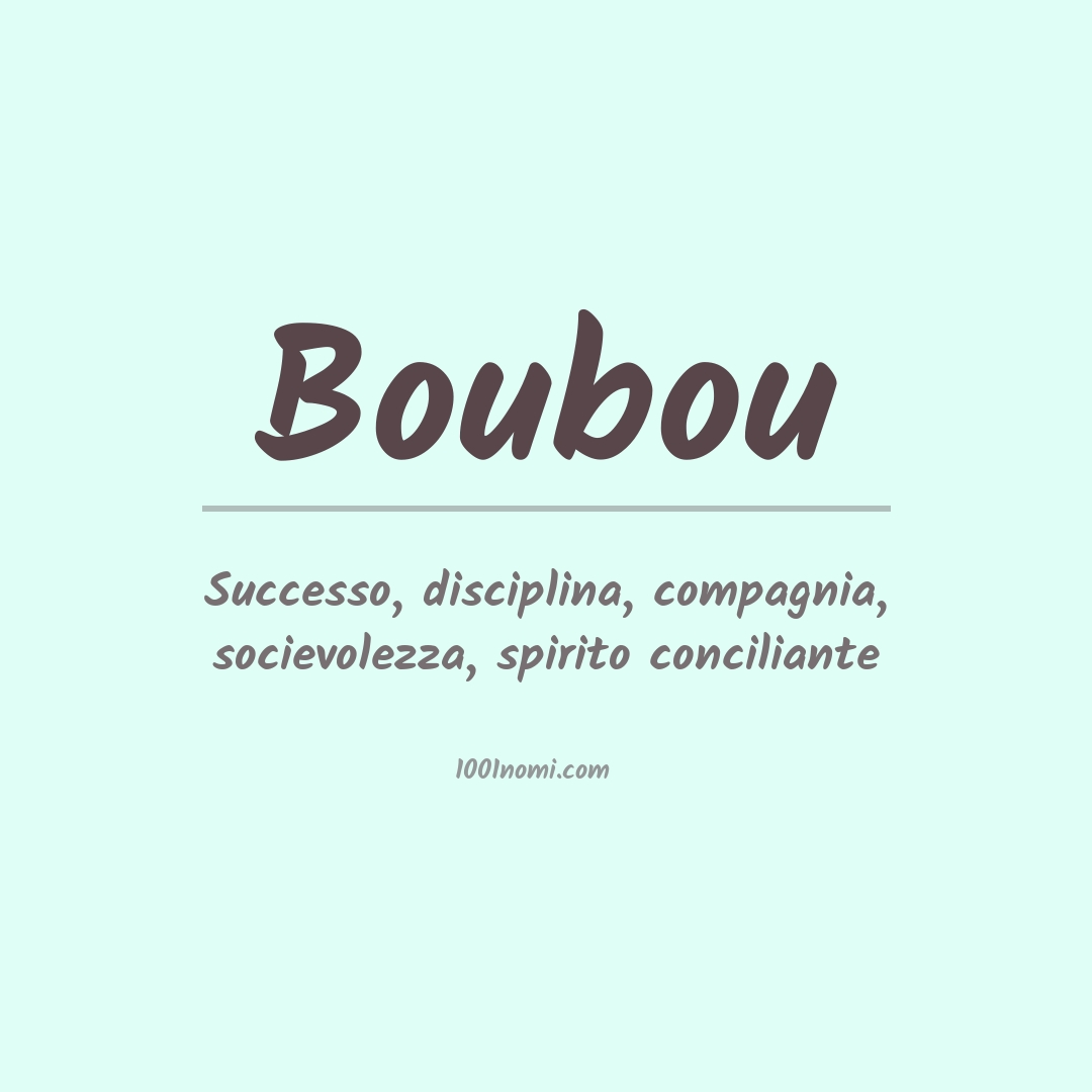 Significato del nome Boubou Significato del nome Boubou