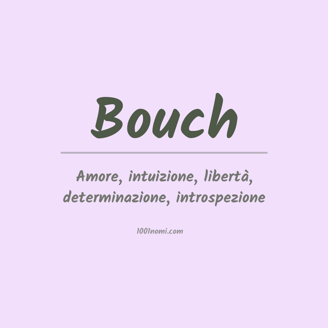 Significato del nome Bouch