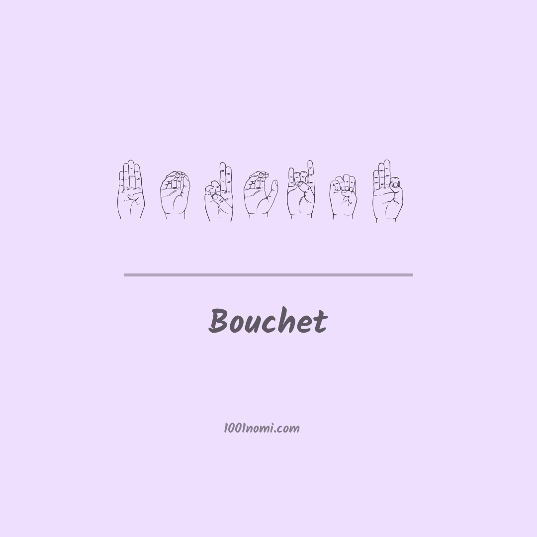 Bouchet nella lingua dei segni