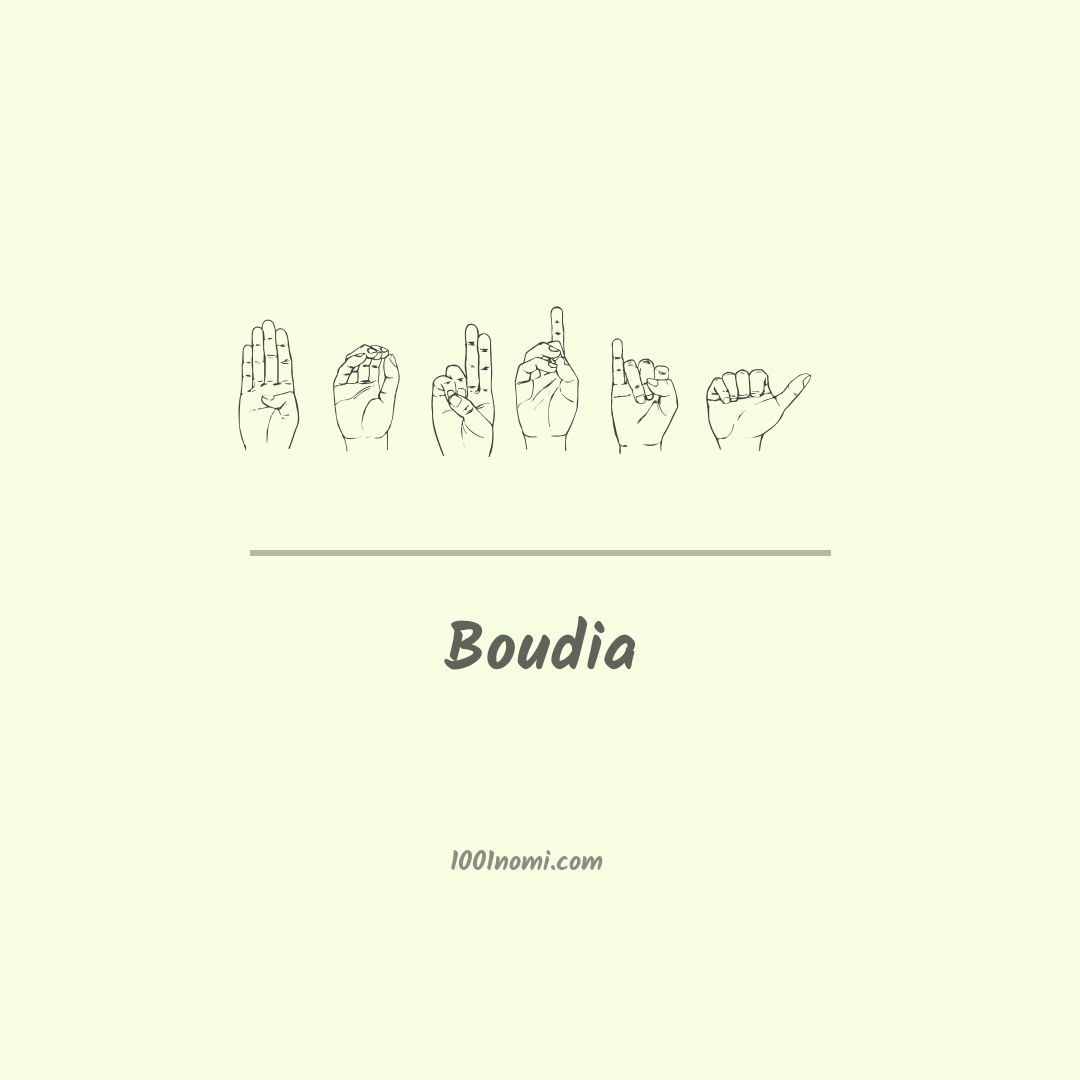 Boudia nella lingua dei segni
