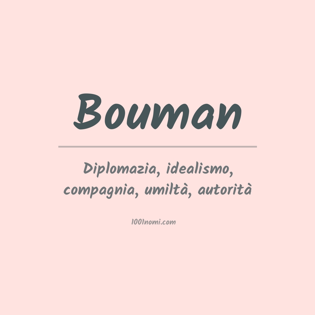 Significato del nome Bouman