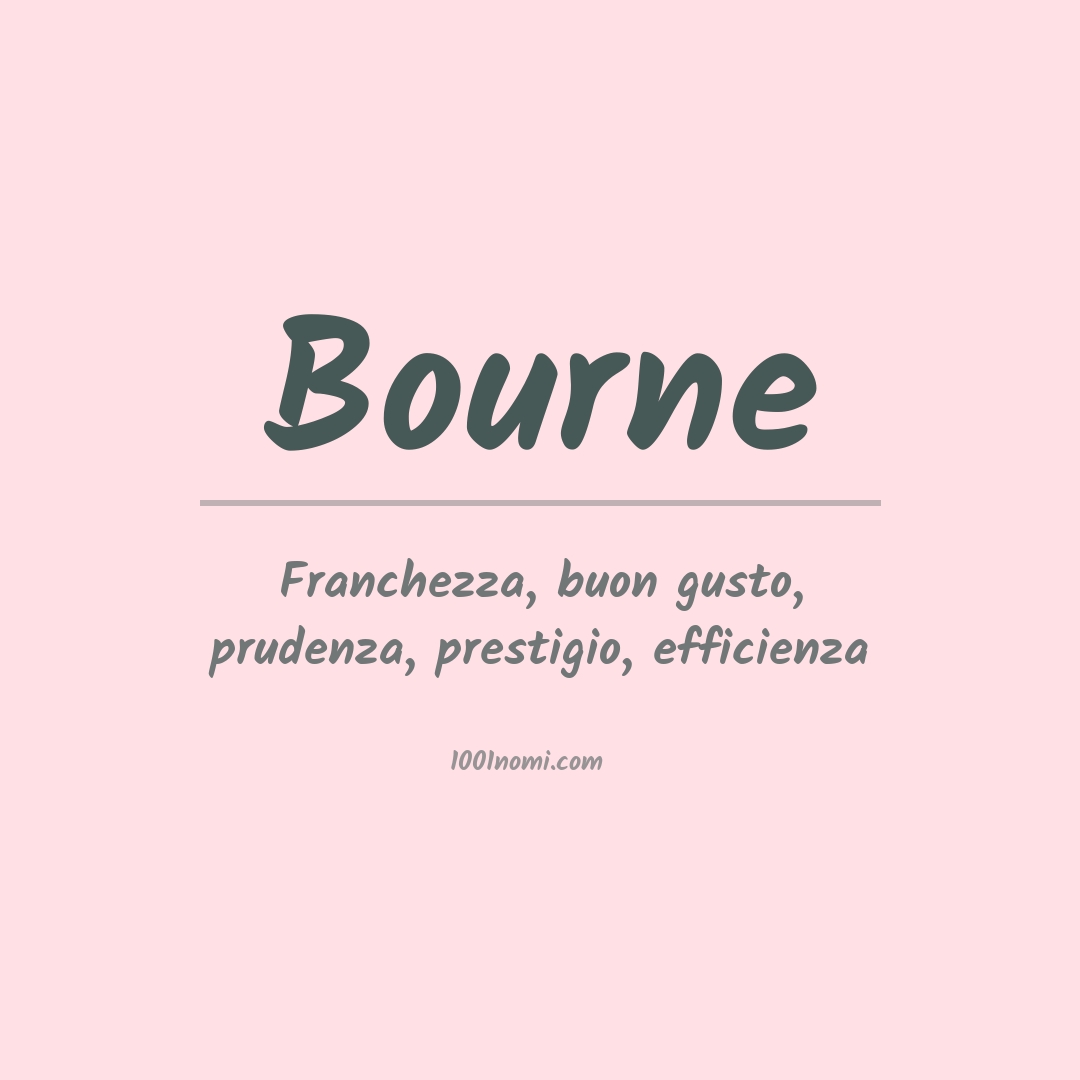 Significato del nome Bourne