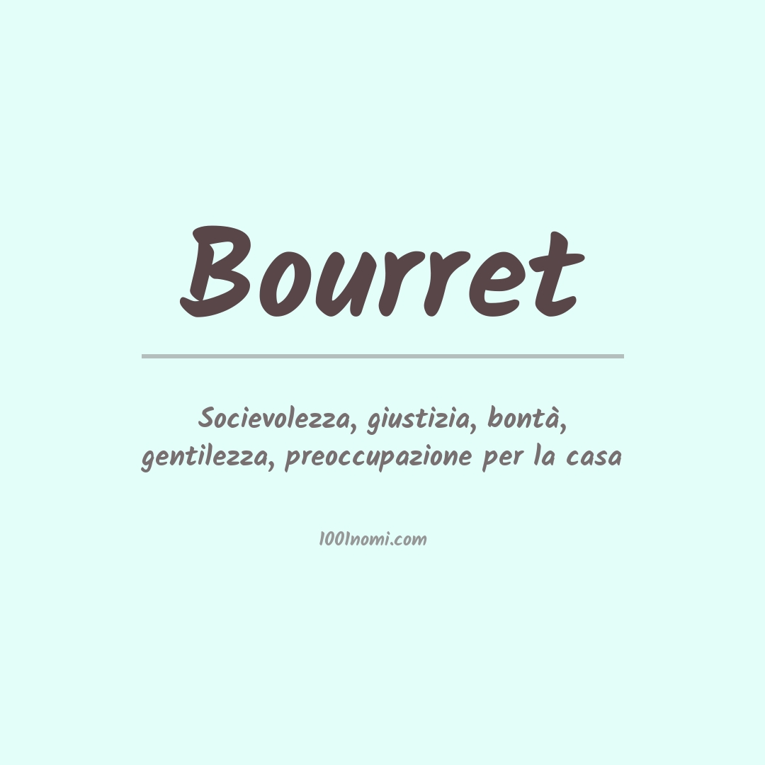 Significato del nome Bourret