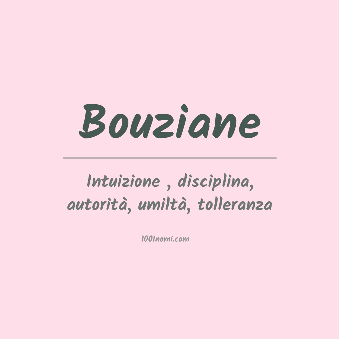 Significato del nome Bouziane Significato del nome Bouziane