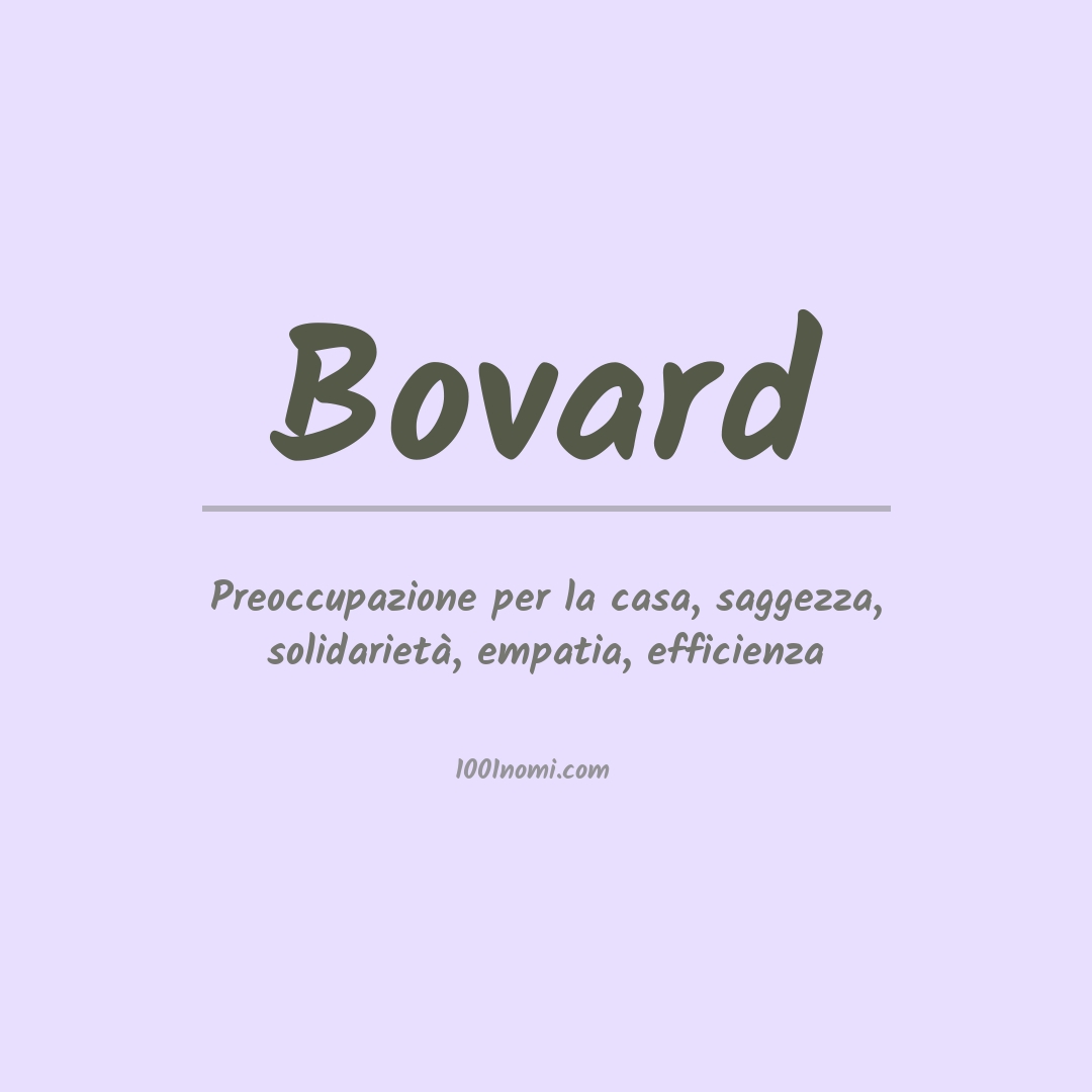 Significato del nome Bovard