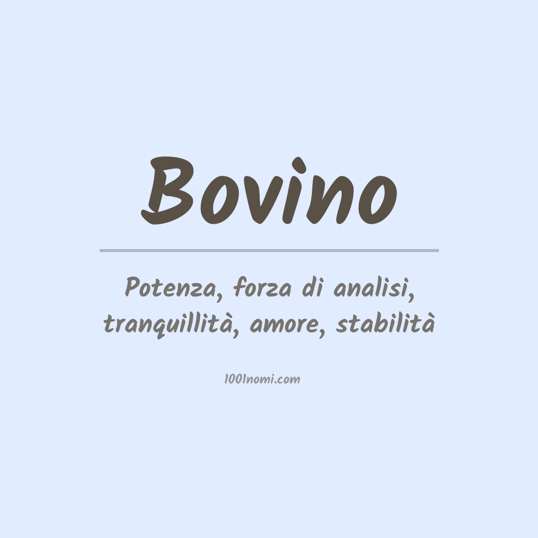 Significato del nome Bovino