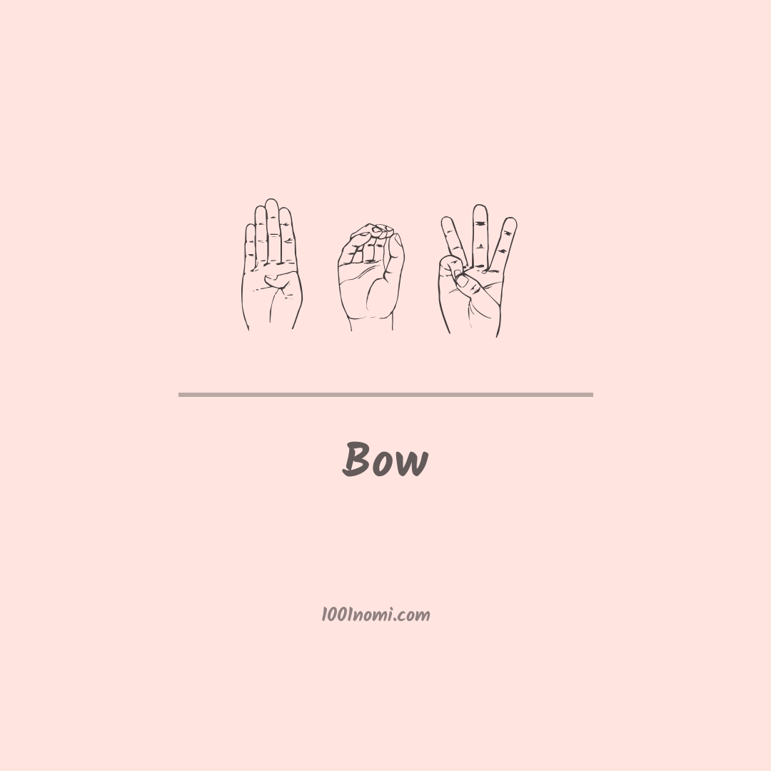 Bow nella lingua dei segni