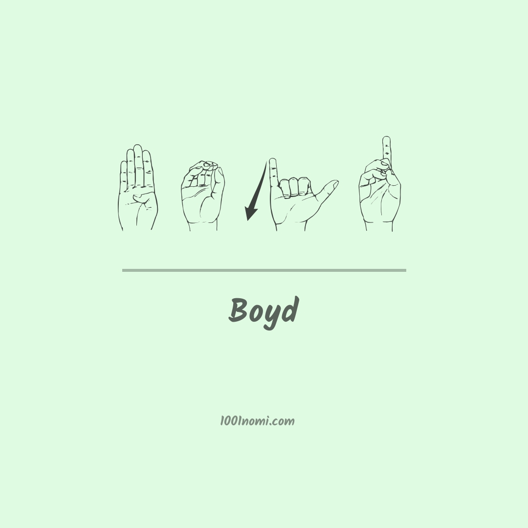 Boyd nella lingua dei segni