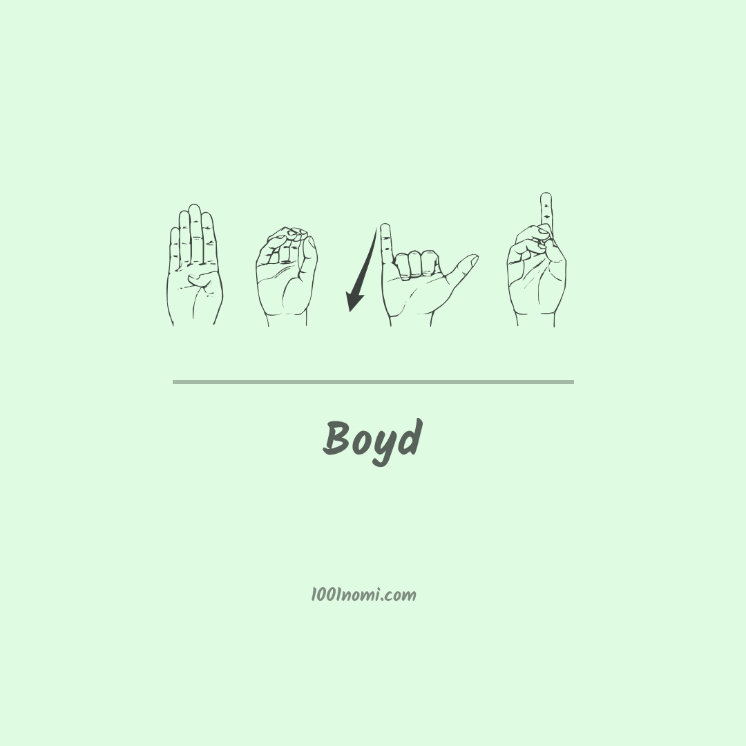 Boyd nella lingua dei segni Boyd nella lingua dei segni