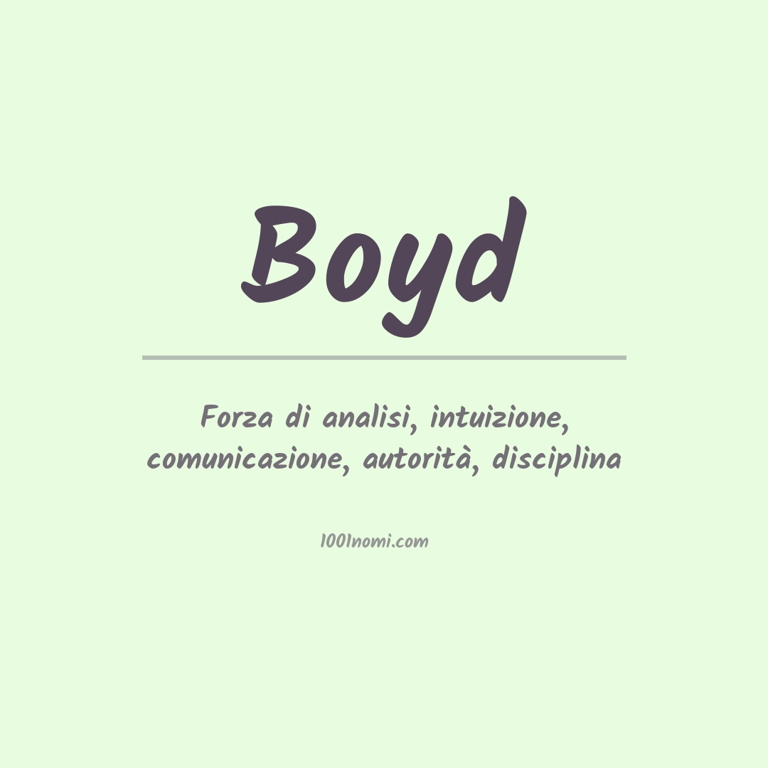 Significato del nome Boyd Significato del nome Boyd