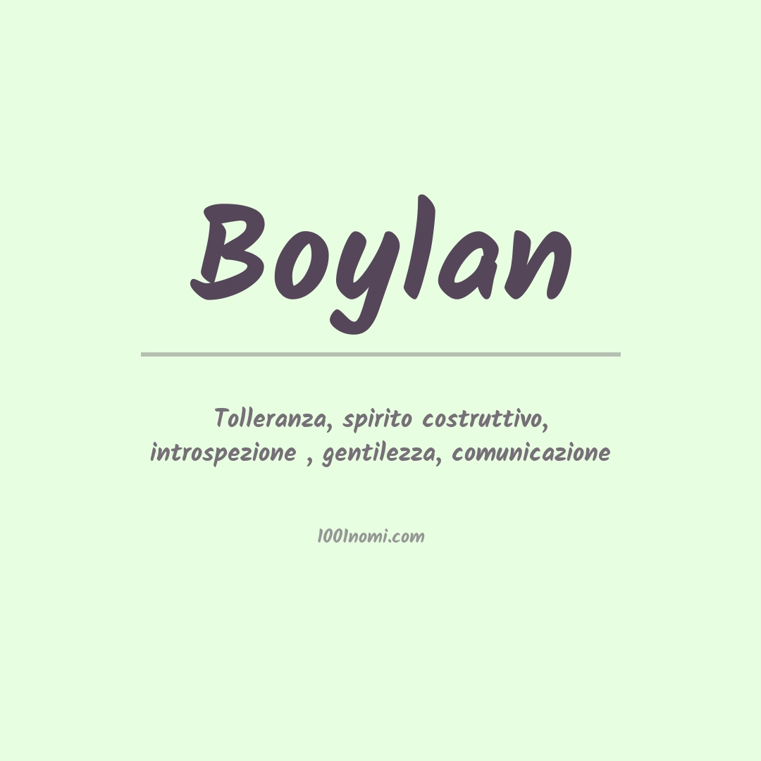 Significato del nome Boylan Significato del nome Boylan