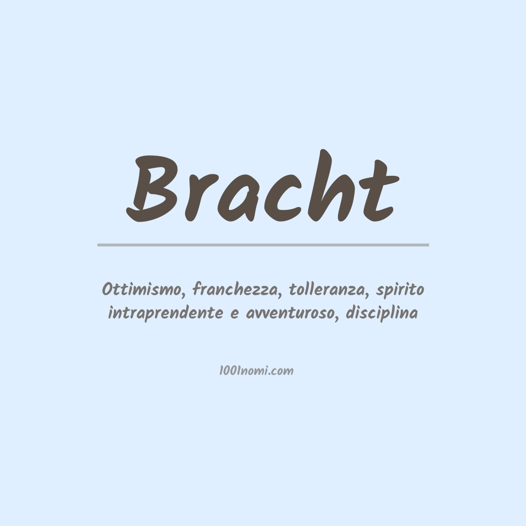 Significato del nome Bracht