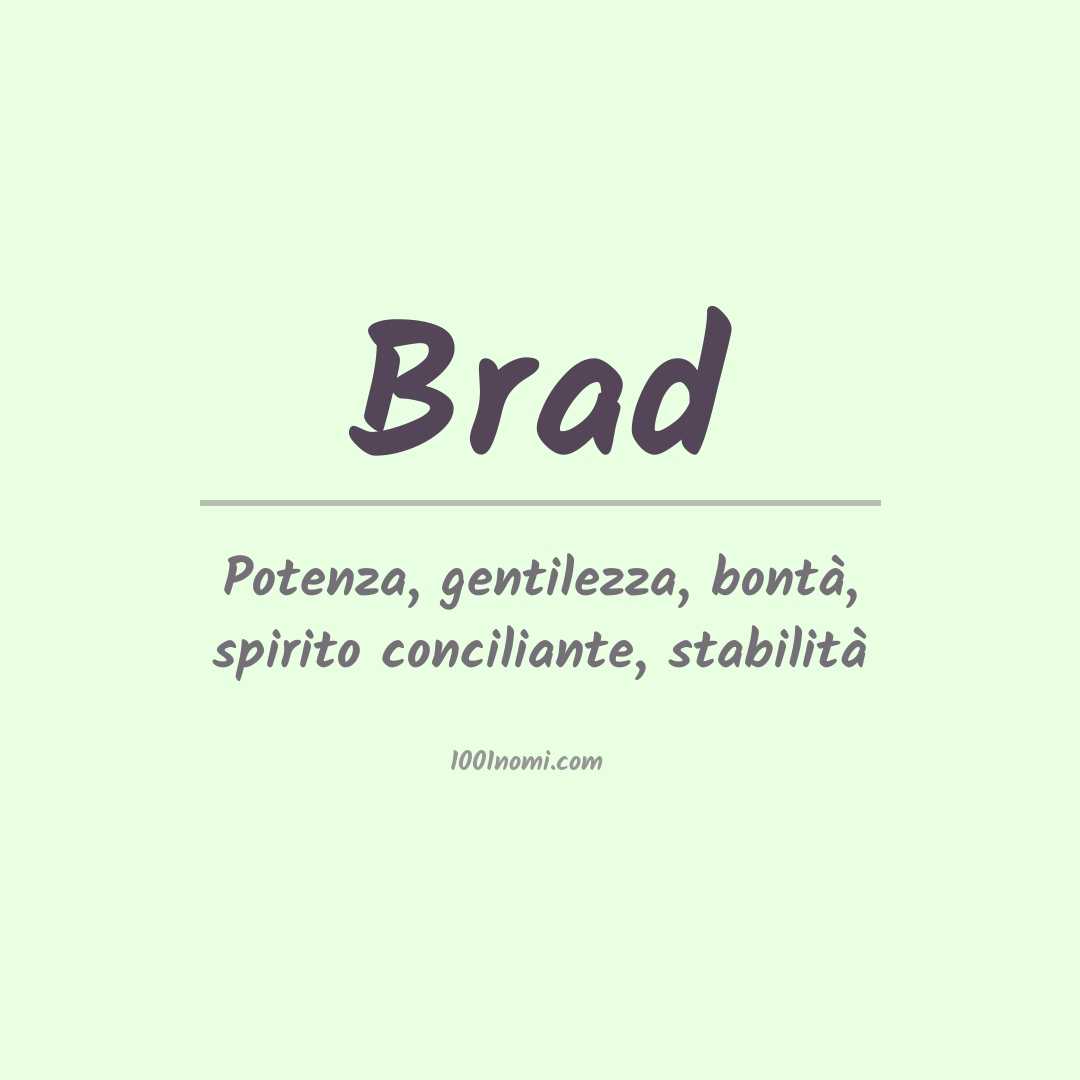 Significato del nome Brad