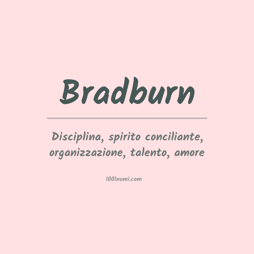 Significato del nome Bradburn