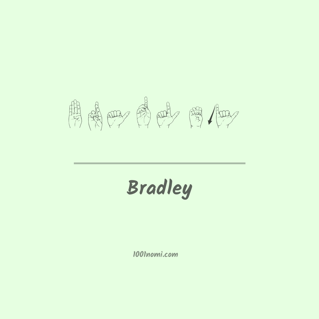 Bradley nella lingua dei segni