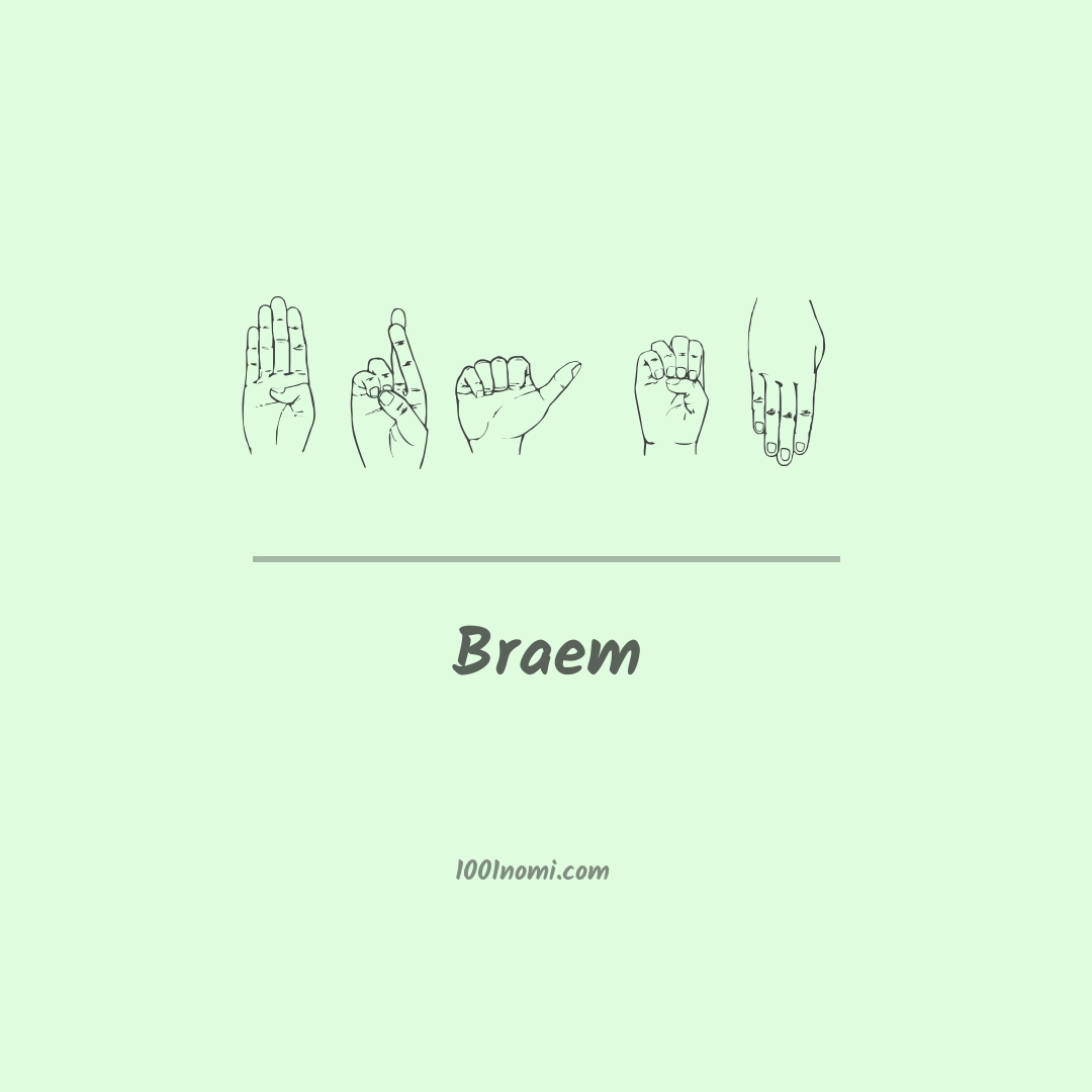 Braem nella lingua dei segni Braem nella lingua dei segni
