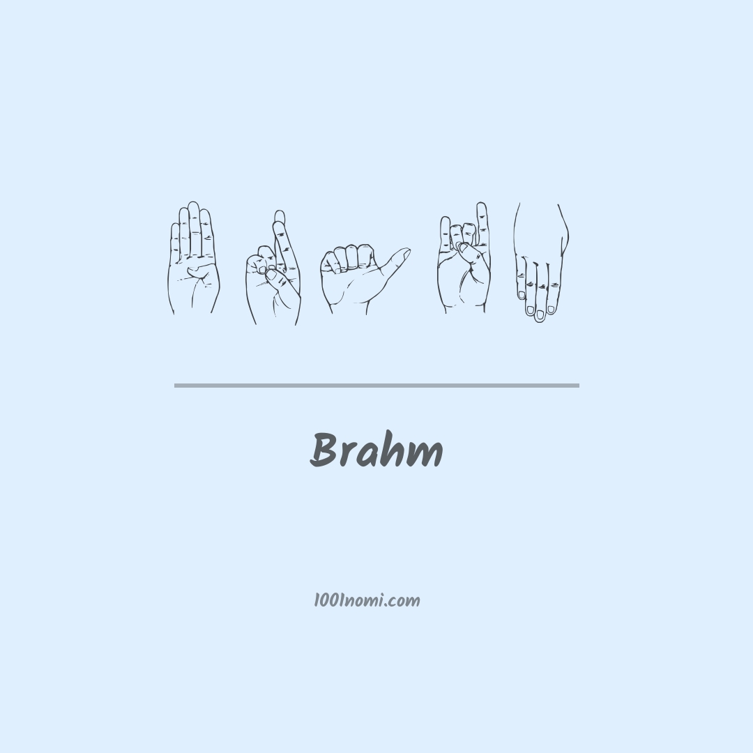 Brahm nella lingua dei segni