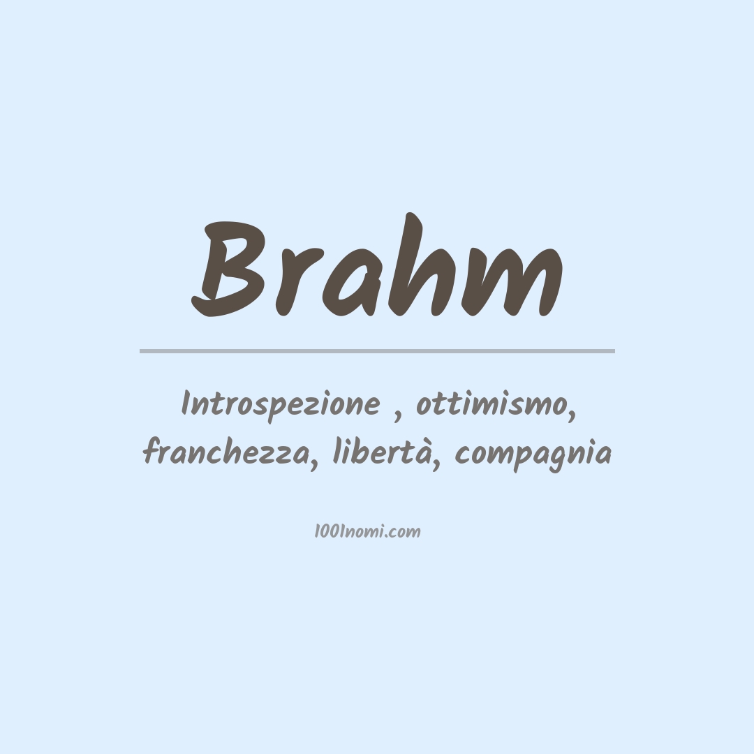 Significato del nome Brahm