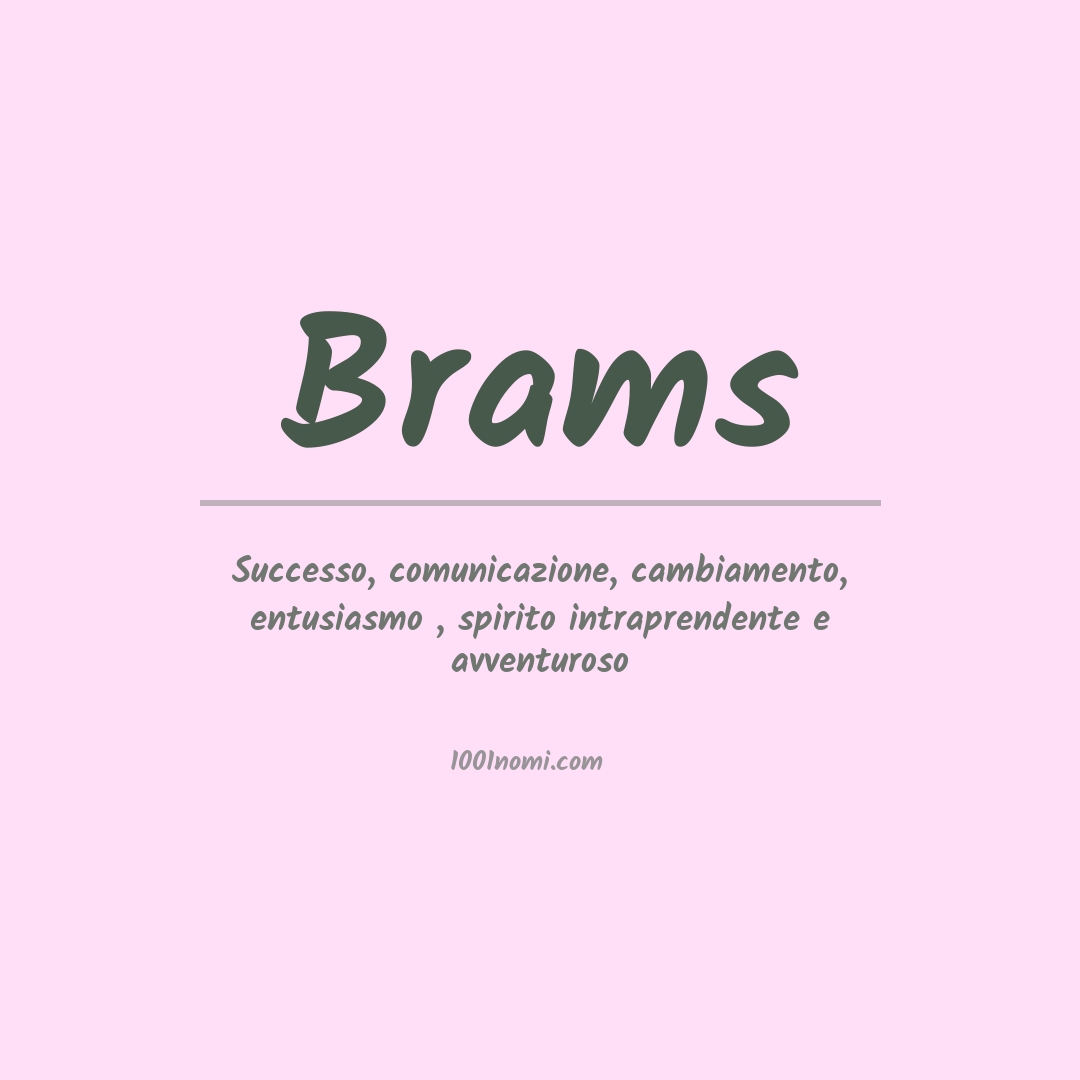 Significato del nome Brams Significato del nome Brams