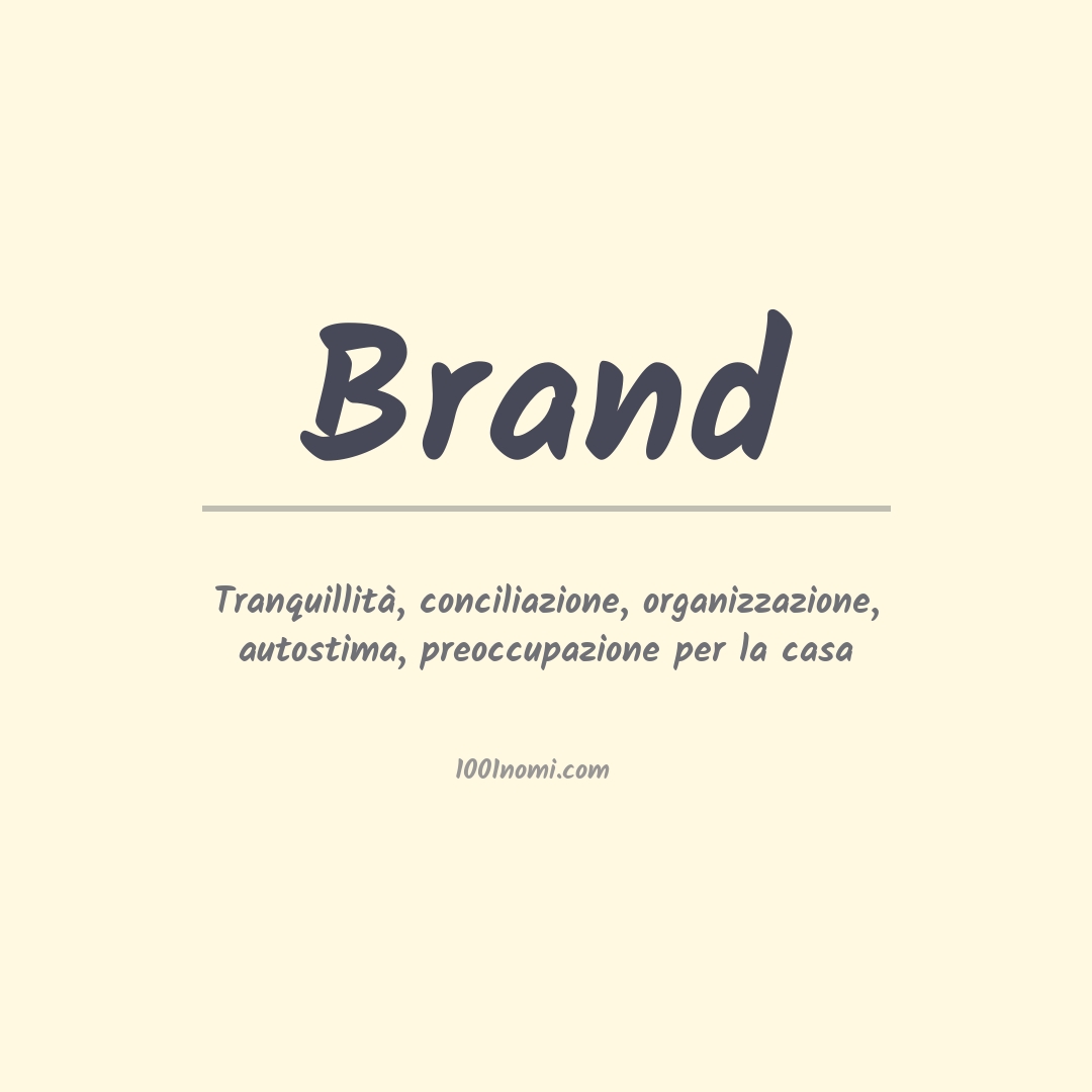 Significato del nome Brand