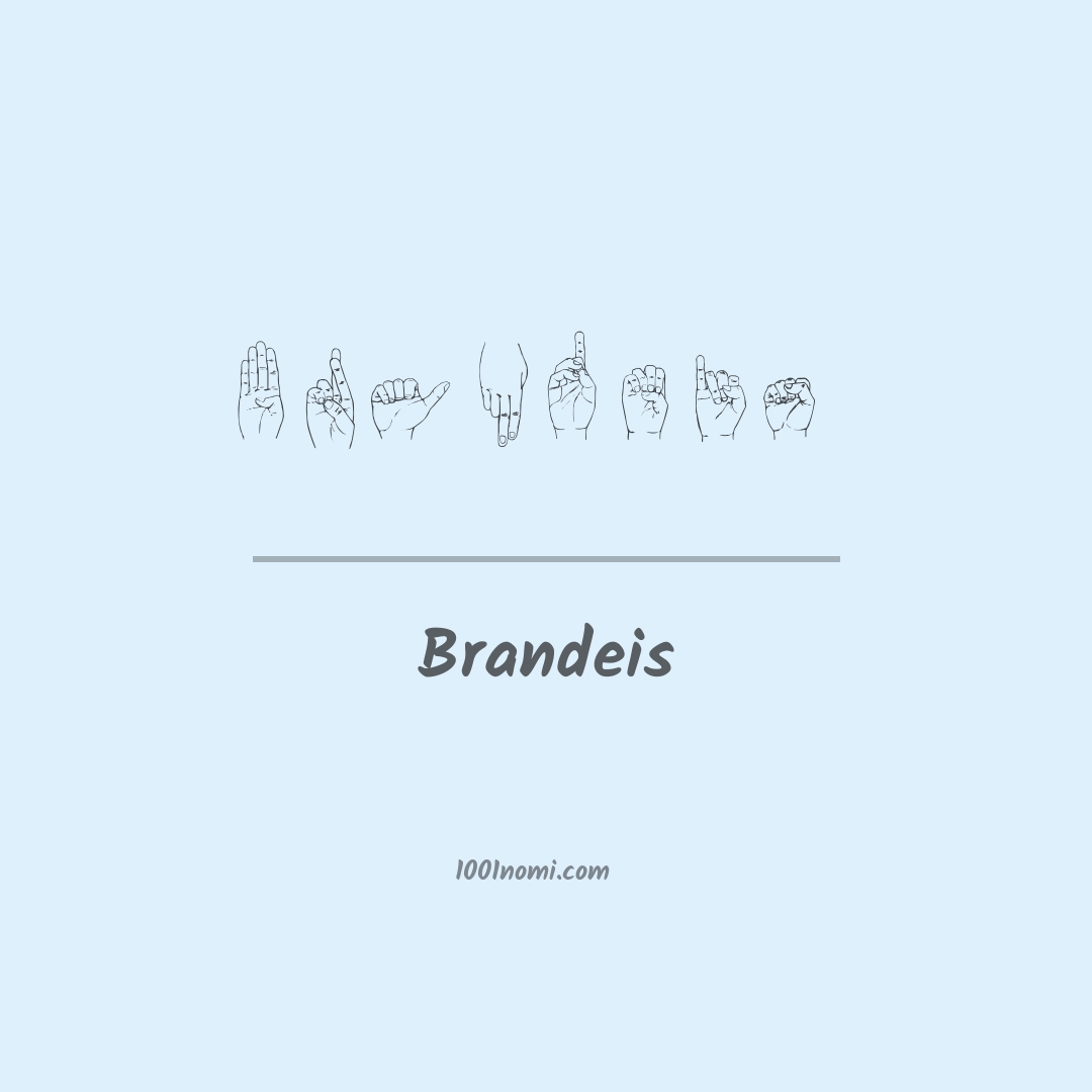 Brandeis nella lingua dei segni