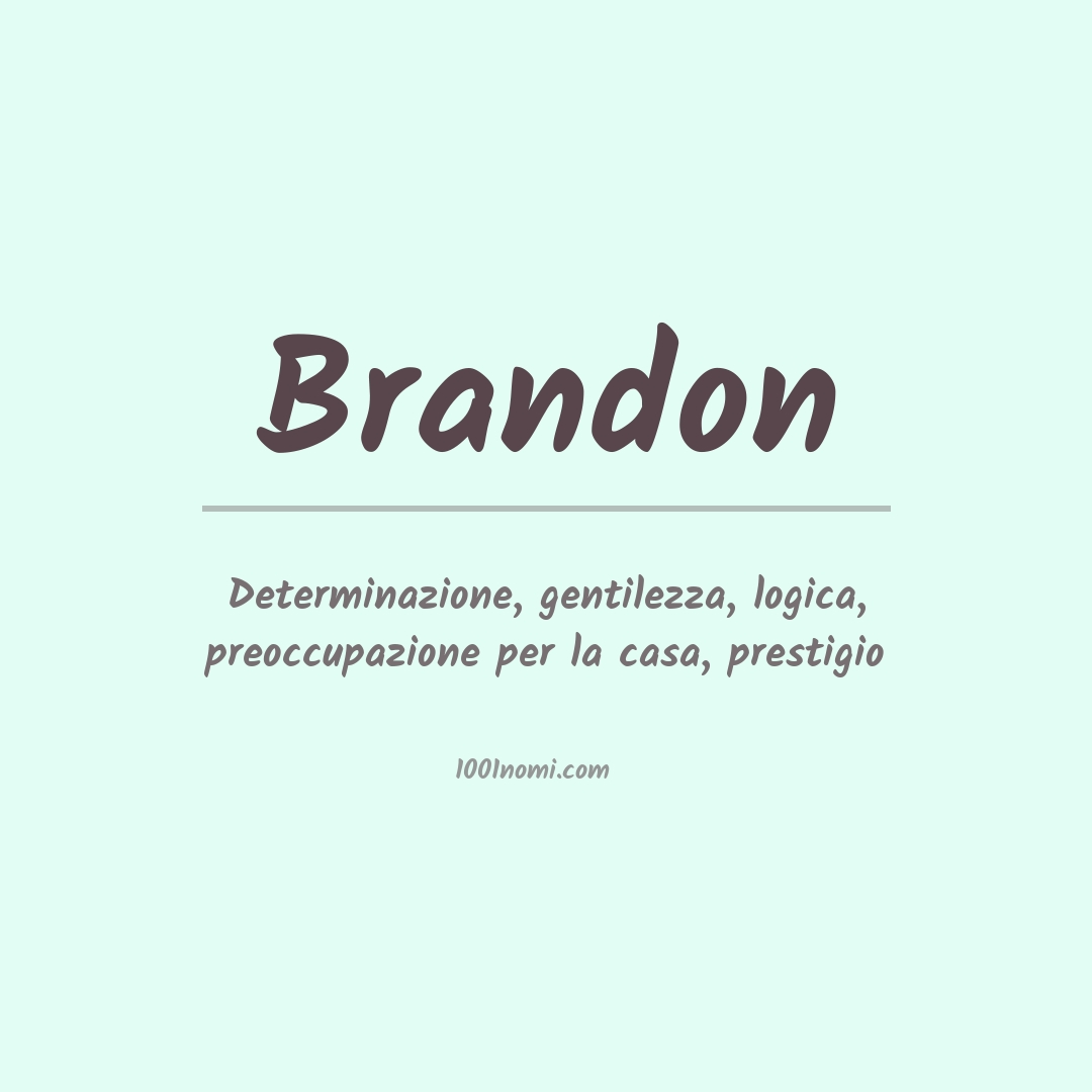 Significato del nome Brandon